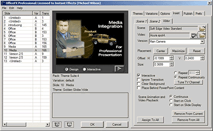 OfficeFX Professional’s “Theme Wizard” interface