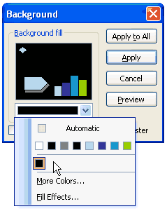 Background dialog box