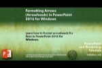 Formatting Arrows (Arrowheads) in PowerPoint 2016 for Windows