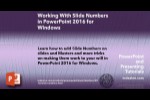 Working With Slide Numbers in PowerPoint 2016 for Windows