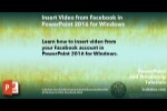 Insert Video from Facebook in PowerPoint 2016 for Windows