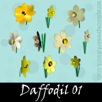 Daffodil Scrapbook Embellishments