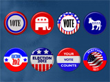 US Elections 2012 - PowerPoint Badges