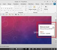 Resume Reading in PowerPoint 2013 for Windows