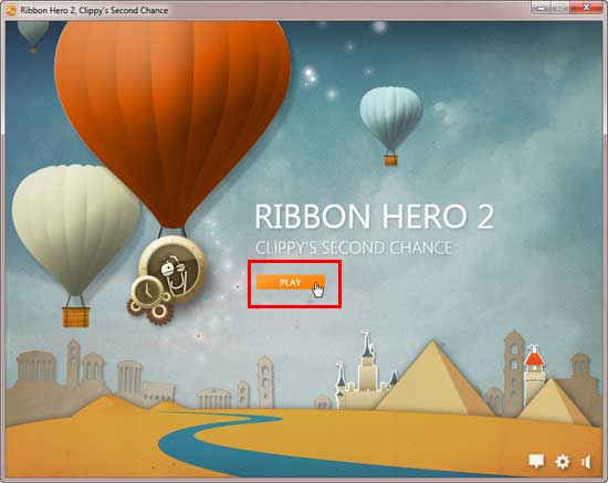 Ribbon Hero 2's Clippy's Second Chance splash screen