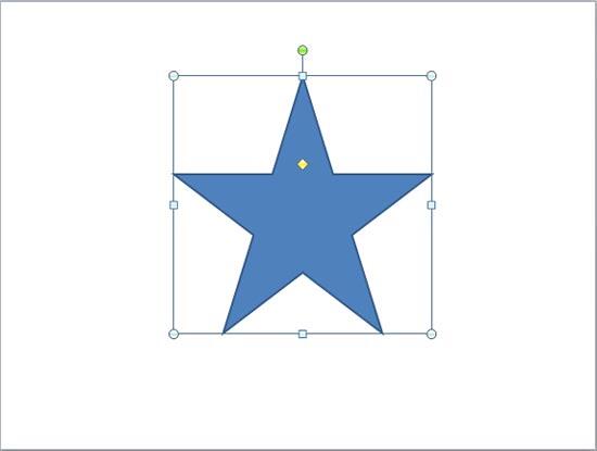 5 point Star shape selected