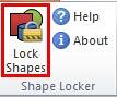 Lock Shapes button within the Shape Locker group