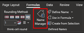 Access the Name Manager 