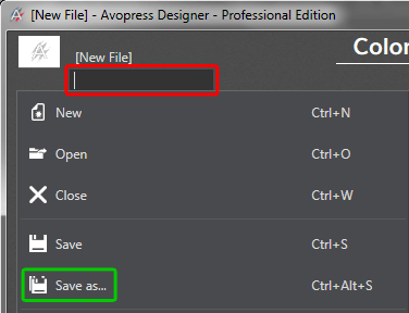 Provide name and save the file